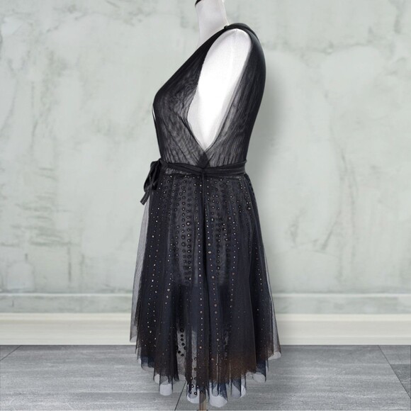 RN Convertible Dark Fairy Sheer Party Dress Size S Layered Glitter Tulle Mesh - Picture 2 of 16